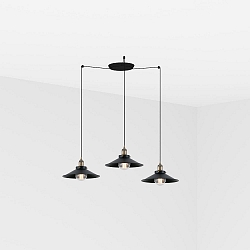 Luminaria colgante MARLIN de 3 llamas E27 IP20, oro antiguo 