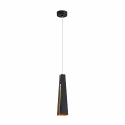 Luminaria colgante PLUMA conmutable IP20, negro mate 