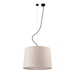 Luminaria colgante SAMBA E27 IP20, beige, negro mate 