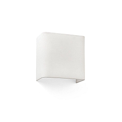 Luminaria de pared COTTON angular E27 IP20, blanco mate 