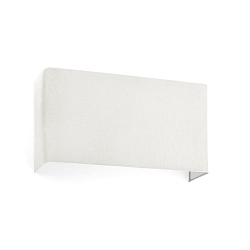 Luminaria de pared COTTON de 2 llamas E27 IP20, blanco mate 