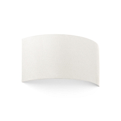Luminaria de pared COTTON de 2 llamas, semicircular E27 IP20, blanco mate 