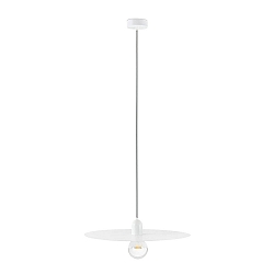 pendant luminaire PLAT E27 IP20, white matt 
