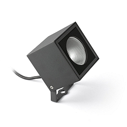 Luminaria de pared para exteriores OKO LED IP65, plomo oscuro 