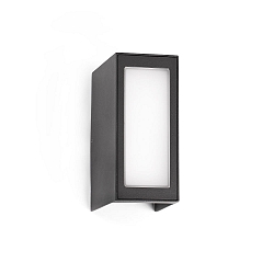 Luminaria de pared para exteriores LOG LED IP54, plomo oscuro 