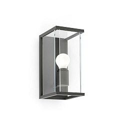 Luminaria de pared NALA E27 IP54, plomo oscuro 