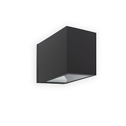 Luminaria de pared LACRE E27 IP54, plomo oscuro 