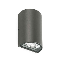 Luminaria de pared para exteriores LACE de 2 llamas LED IP54, plomo oscuro 