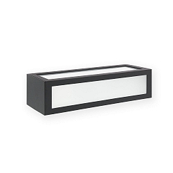 Luminaria de pared NATRON E27 IP54, plomo oscuro 