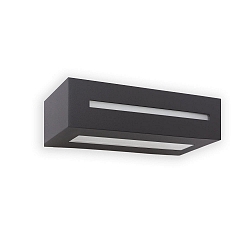 Luminaria de pared WEST E27 IP54, plomo oscuro 