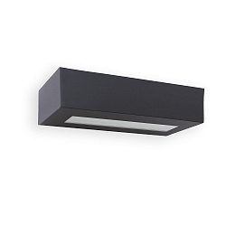 Luminaria de pared WEST E27 IP54, plomo oscuro 