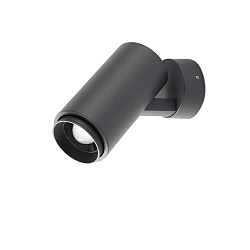 Luminaria de pared para exteriores PLOM LED IP64, plomo oscuro 