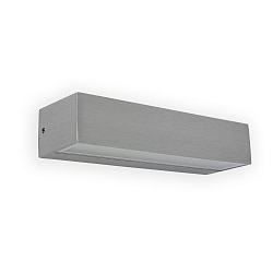 Luminaria de pared para exteriores TOLUCA de 2 llamas LED IP65, aluminio satinado 