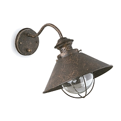 Luminaria de pared NAUTICA E27 IP33, marr�n oxidado 