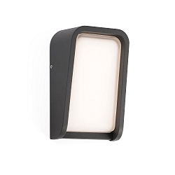 Luminaria de pared para exteriores MASK LED IP65, plomo oscuro 