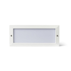 Luminaria de pared empotrable STRIPE-2 angular, con difusor IP54, blanco mate 