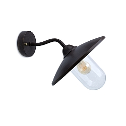 Luminaria de pared WALLY E27 IP44, marr�n oxidado 