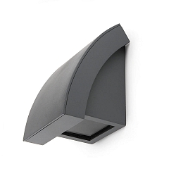 Luminaria de pared PROA GU10 IP44, plomo oscuro 
