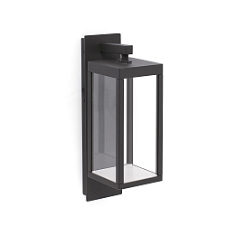 Luminaria de pared para exteriores KERALA LED IP54, plomo oscuro 