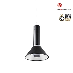 Luminaria de mesa FUJI LED IP44, satinado, negro 