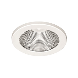 LED Recessed Downlight, 30W, 3000K, 3000lm, IP20, faceted reflector, white