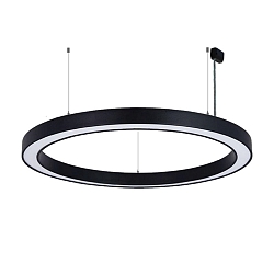 Luminaria colgante � 133.5CM CCT Switch, directa, UGR < 19, multipower, forma del anillo IP40, negro 