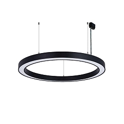Luminaria colgante � 62CM CCT Switch, directo / indirecto, UGR < 19, multipower, forma del anillo IP40, negro regulable