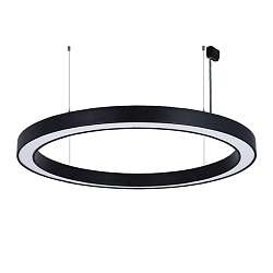 Luminaria colgante � 150CM CCT Switch, directo / indirecto, UGR < 19, multipower, forma del anillo IP40, negro regulable