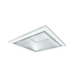 LED Recessed Downlight, 15W, 3000K, 1500lm, square, IP21, opal, DALI dimmable, white