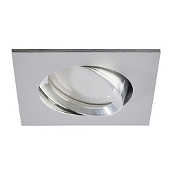 LED Recessed Downlight, GU10, 5W, 3000K, 500lm, IP20, swivelling, chrome