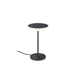 Luminaria de mesa TILDA-T IP20, metalizado, negro, blanco regulable