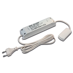 Transformer LED 24/60W Mains connection cable, 200cm with Europlug, 12-fold distributor