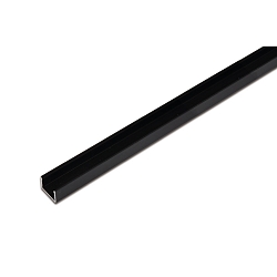 Surface mount LED profile 15/13mm for covering profile 15mm, length 100cm, black