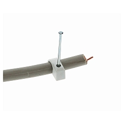 Cable clips 200 pack, flexible, for cable Ø 4-7mm, with pins 35 mm, gray