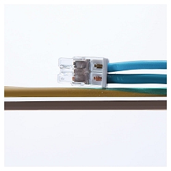 Wago clamp compact 100 pack, 2x0,5-2,5 mm², transparent/white