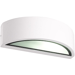 Luminaria de pared para exteriores HOJA Arriba-Abajo E27 IP54, recubrimiento con polvo, blanco 