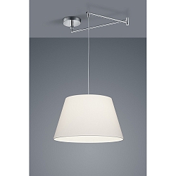 Luminaria colgante CERTO 1 E27 IP20, cromo, blanco