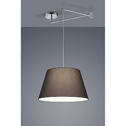 Luminaria colgante CERTO 1 E27 IP20, antracita, cromo