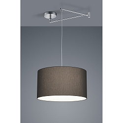 Luminaria colgante CERTO 2 E27 IP20, antracita, cromo