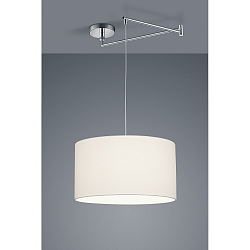 Luminaria colgante CERTO 2 E27 IP20, cromo, blanco