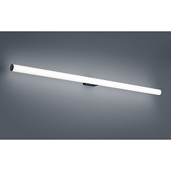 Luminaria de espejo LOOM 120 grande, conmutable, con difusor IP44, negro mate 