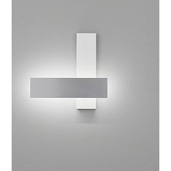 Luminaria de pared DEX IP20, aluminio pulido, blanco mate regulable