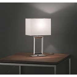Luminaria de mesa ENNA 2 E14 IP20, níquel brillante