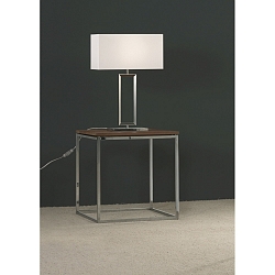 Luminaria de mesa ENNA 2 E27 IP20, níquel brillante