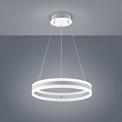 Luminaria colgante LIV 60 Arriba-Abajo, forma del anillo IP20, blanco mate regulable