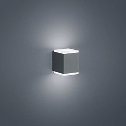Luminaria de pared para exteriores KIBO Arriba-Abajo, forma de cubo IP54