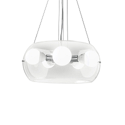 Luminaria colgante AUDI-10 SP5 de 5 llamas E27 IP20, cromo, color humo