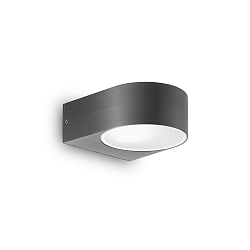 Luminaria de pared IKO AP1 de 1 llama E27 IP44, antracita 
