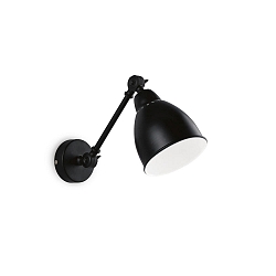 Luminaria de pared NEWTON AP1 E27 IP20, negro 