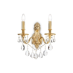 Luminaria de pared GIOCONDA AP2 de 2 llamas E14 IP20, dorado 